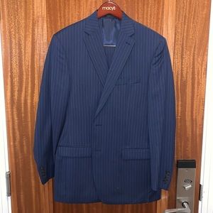 Lauren Ralph Lauren Navy Pinstripe Suite 42L